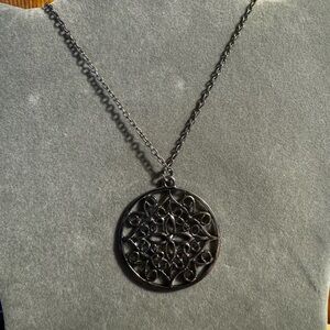 Long Filigree Pendant Necklace